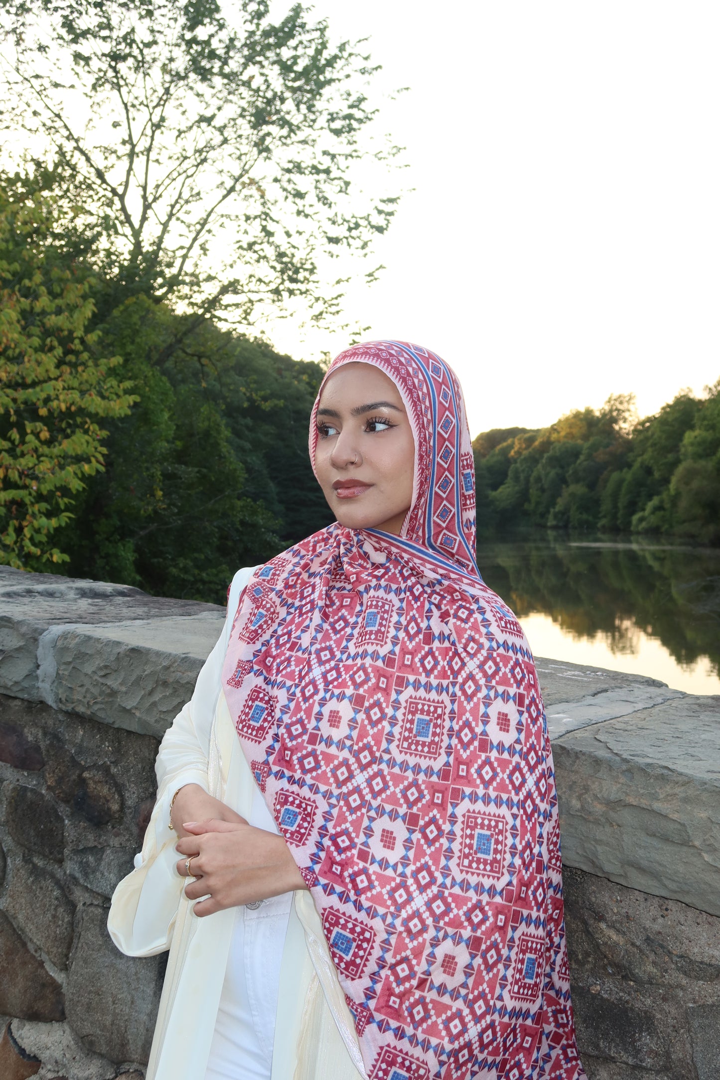 Ruby Mosaic Pashmina