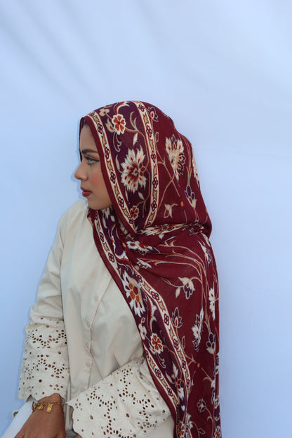 Maroon Pashmina Glow