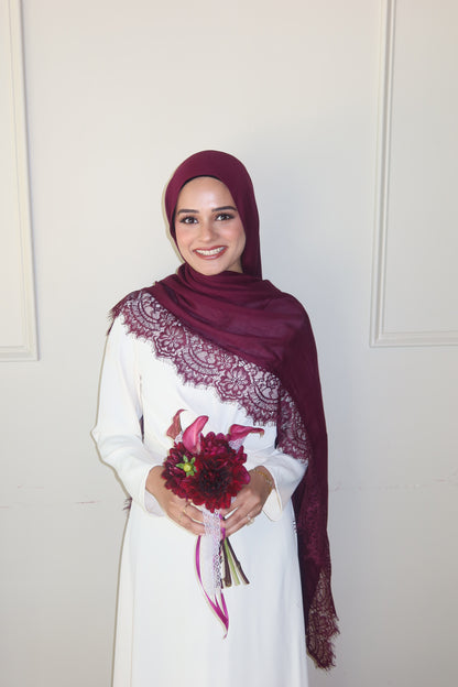 Deep Burgundy Lace