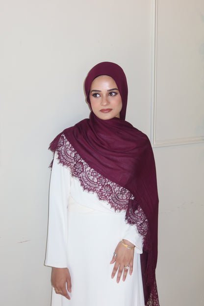 Deep Burgundy Lace