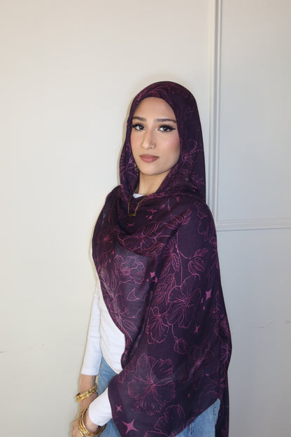 Plum Night Floral