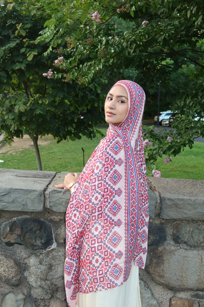 Ruby Mosaic Pashmina