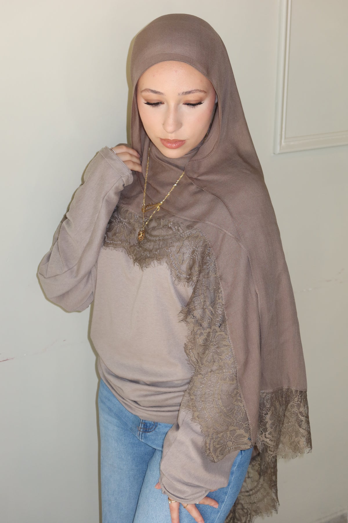 Taupe Lace