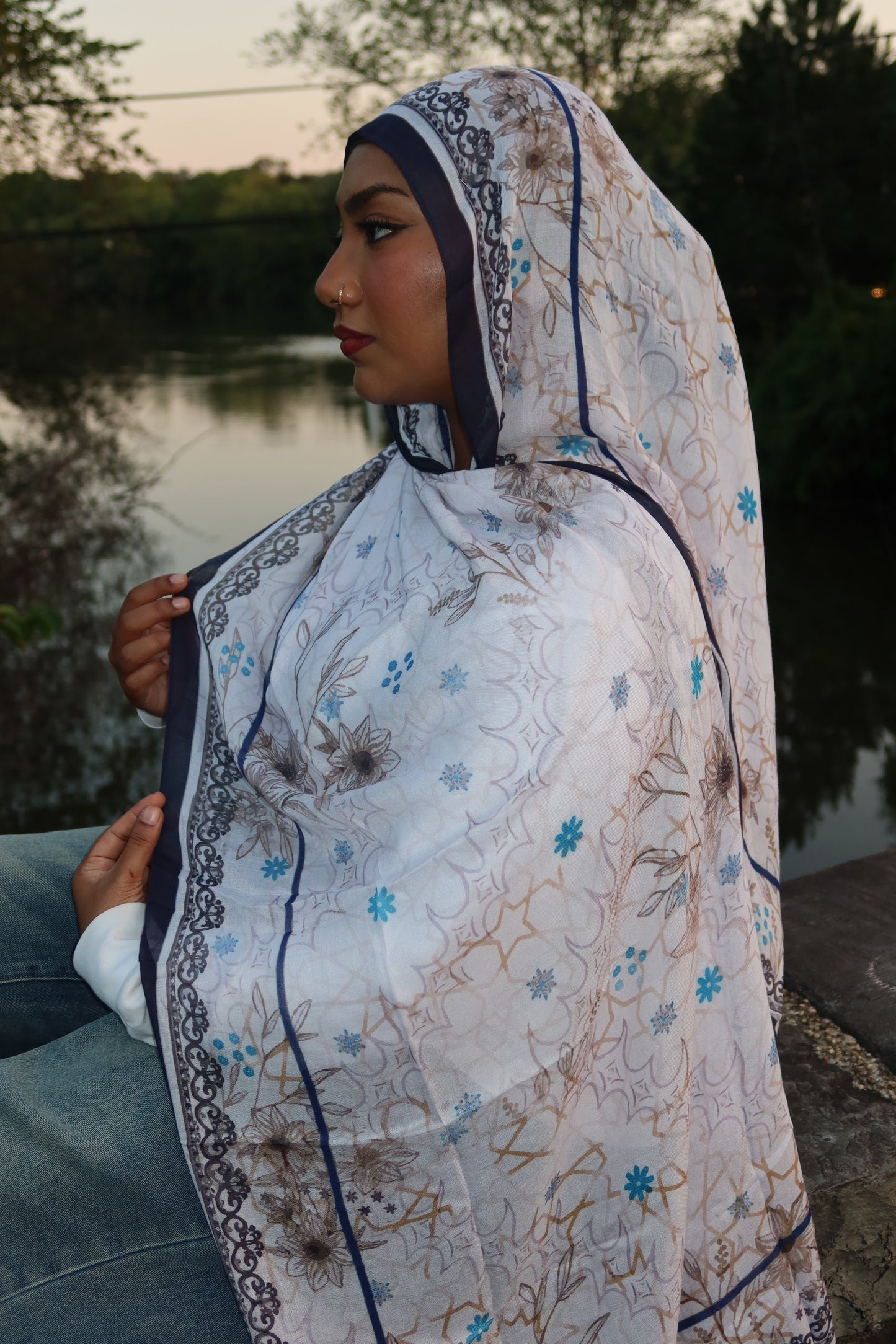 Crystal Pearl Pashmina