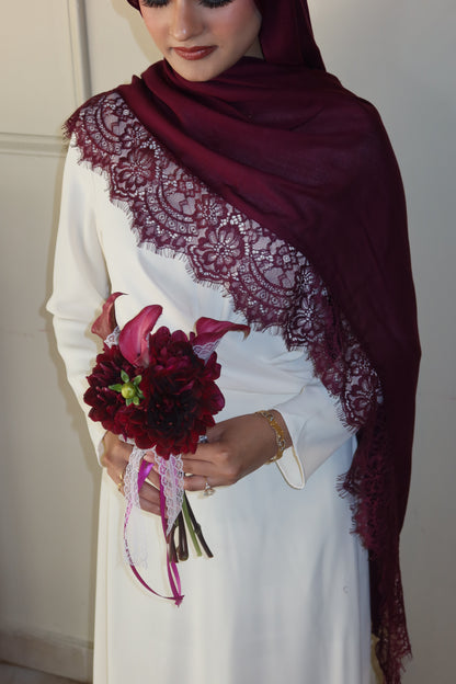 Deep Burgundy Lace