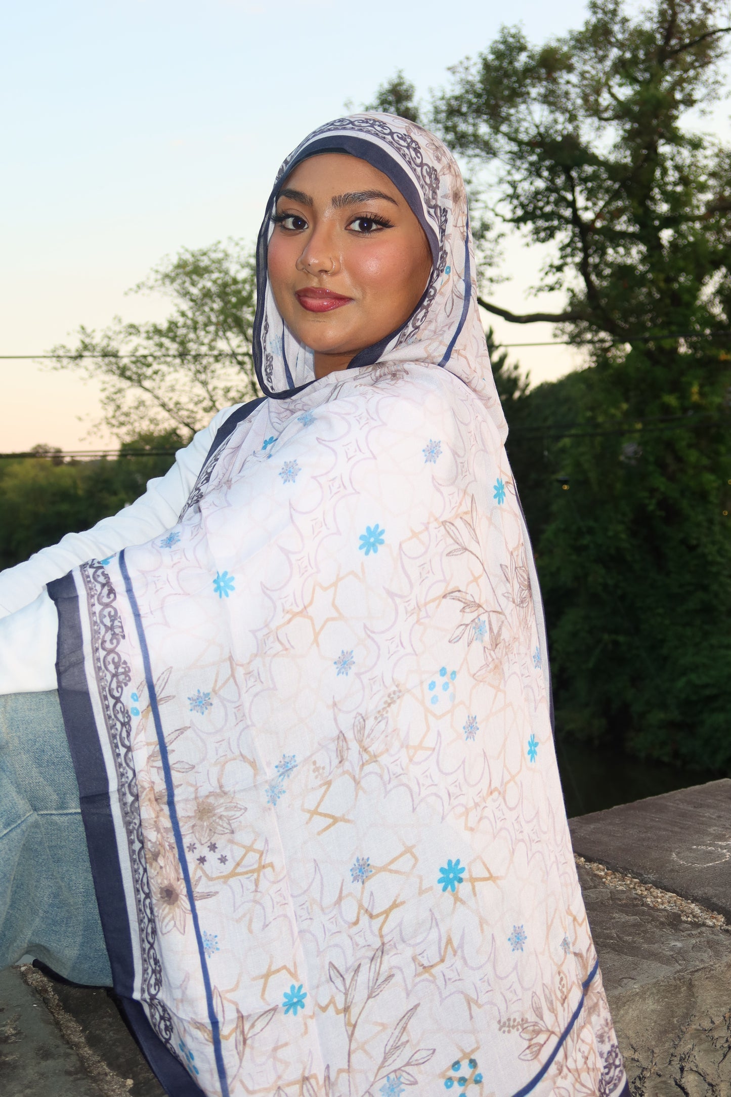 Crystal Pearl Pashmina