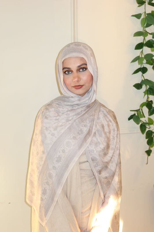 Vanilla Gray Pashmina