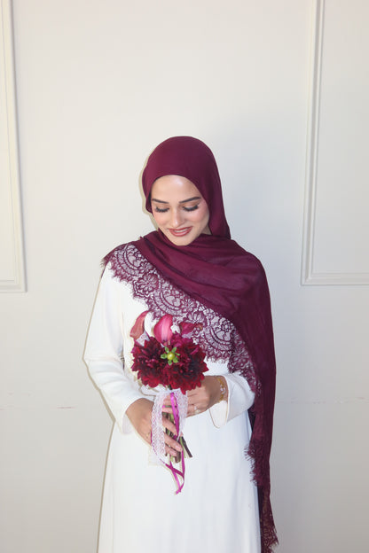 Deep Burgundy Lace