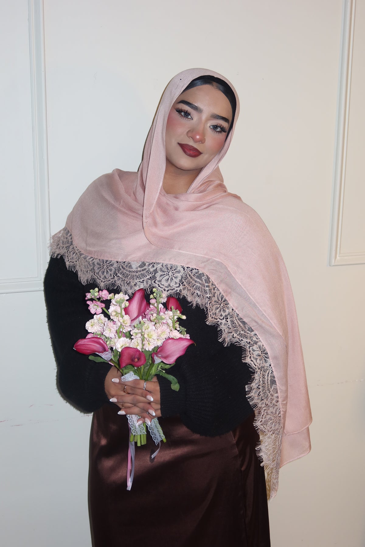 Pink Peach Lace