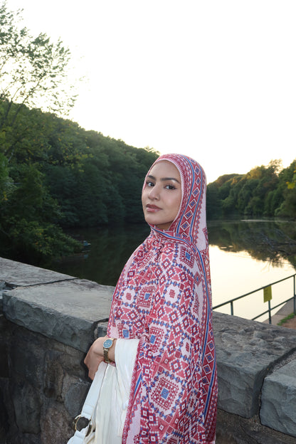 Ruby Mosaic Pashmina