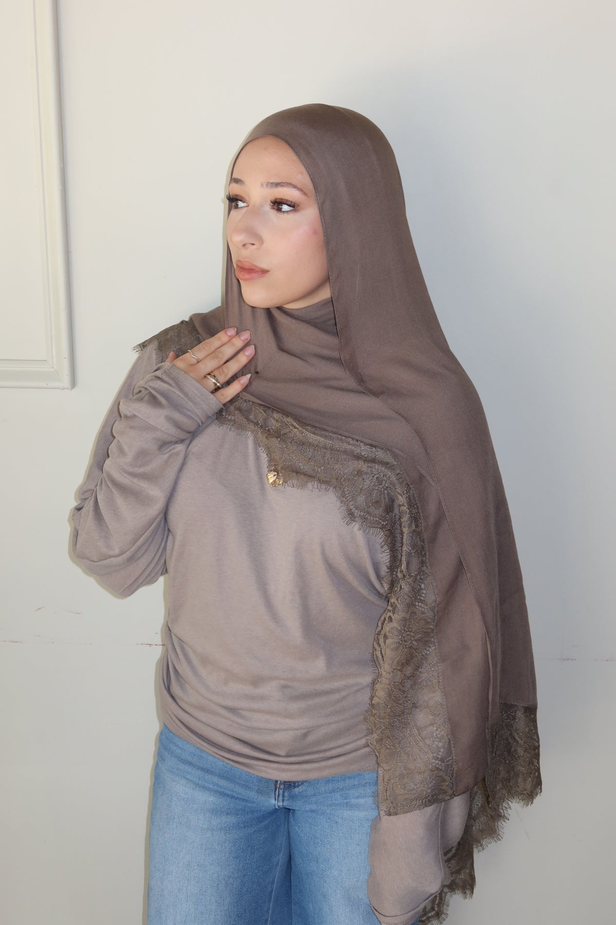 Taupe Lace