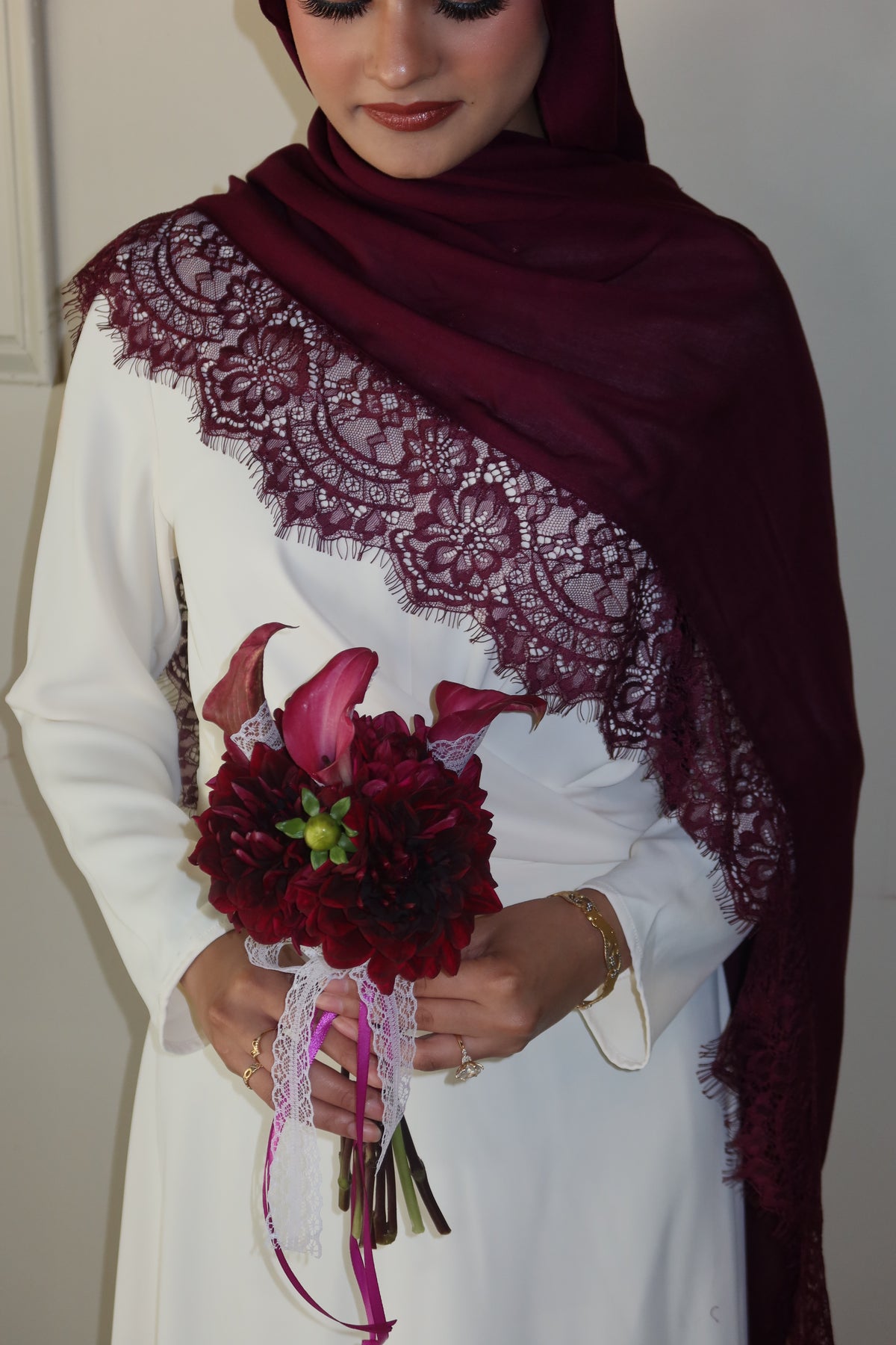 Deep Burgundy Lace