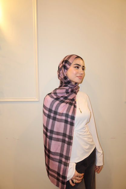 Pink Noir Plaid