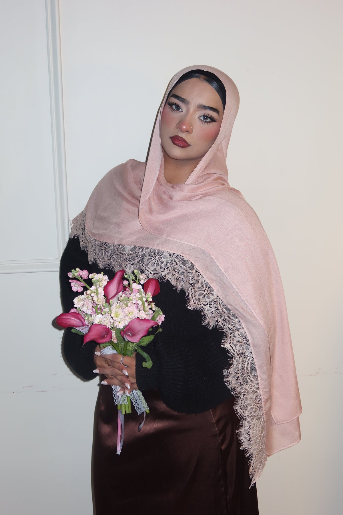 Pink Peach Lace