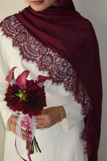Deep Burgundy Lace