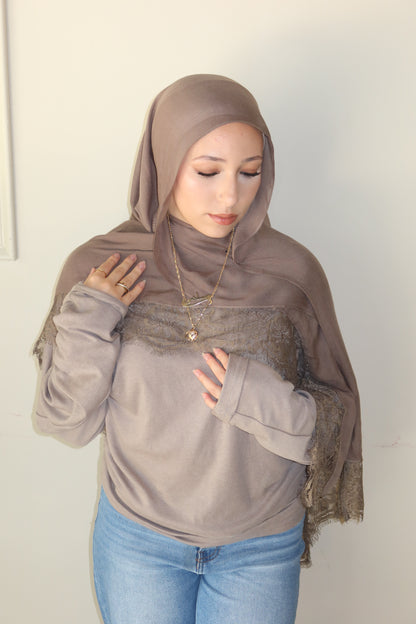 Taupe Lace