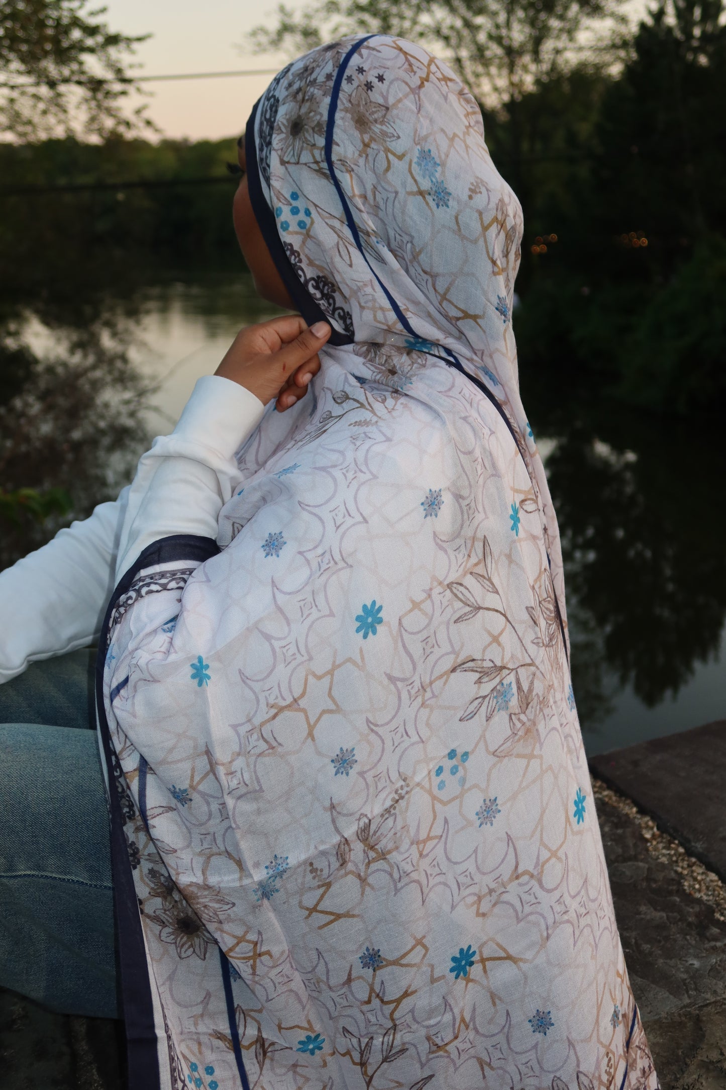 Crystal Pearl Pashmina