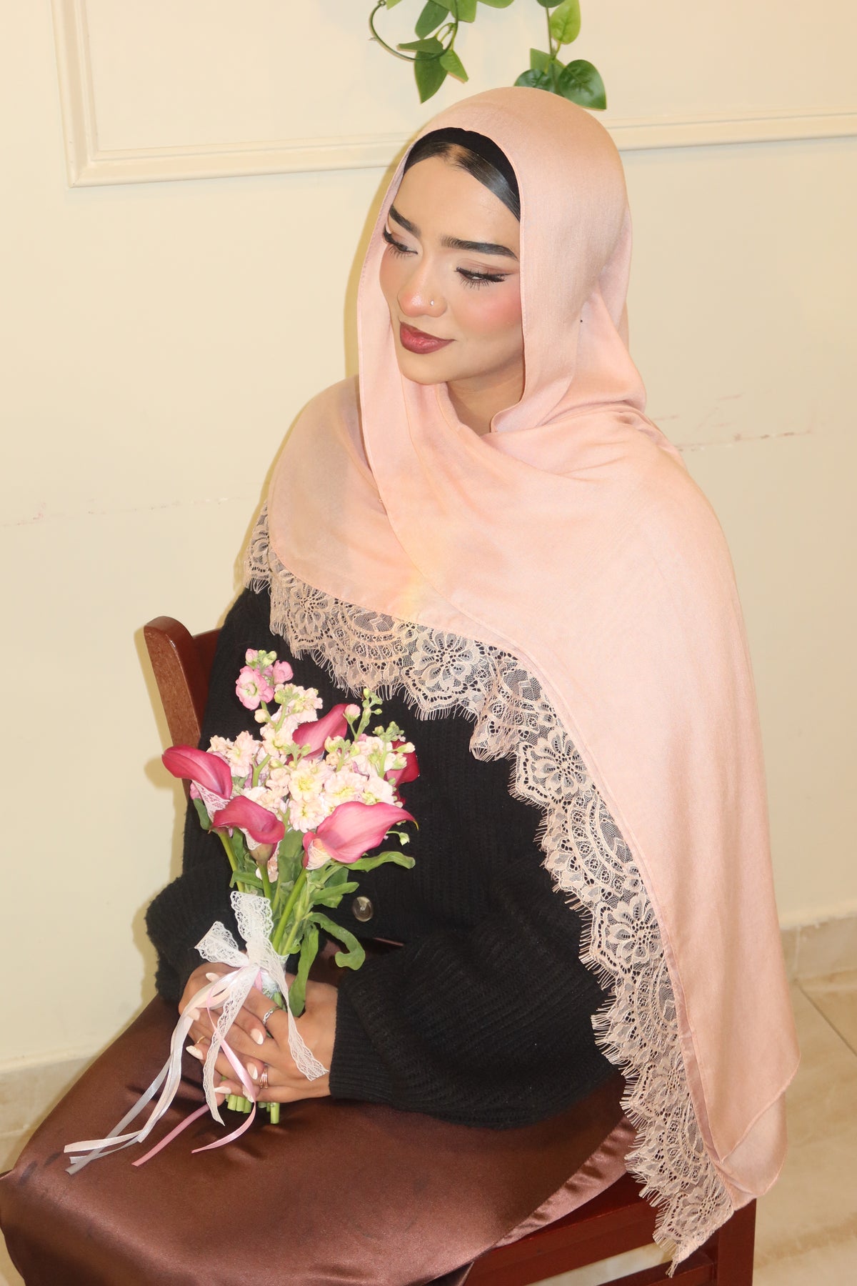 Pink Peach Lace