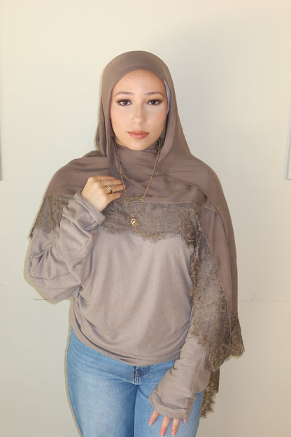Taupe Lace