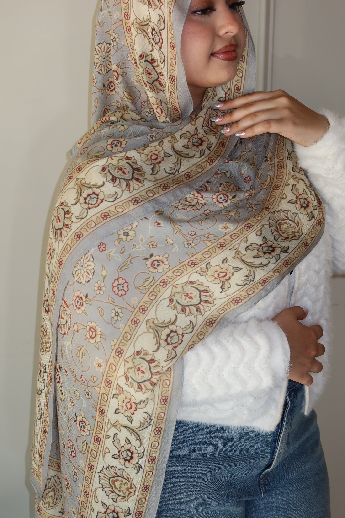 Frosted Dove Pashmina