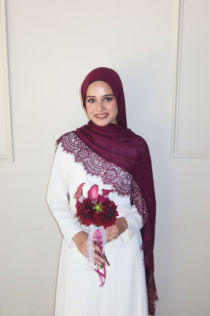 Deep Burgundy Lace