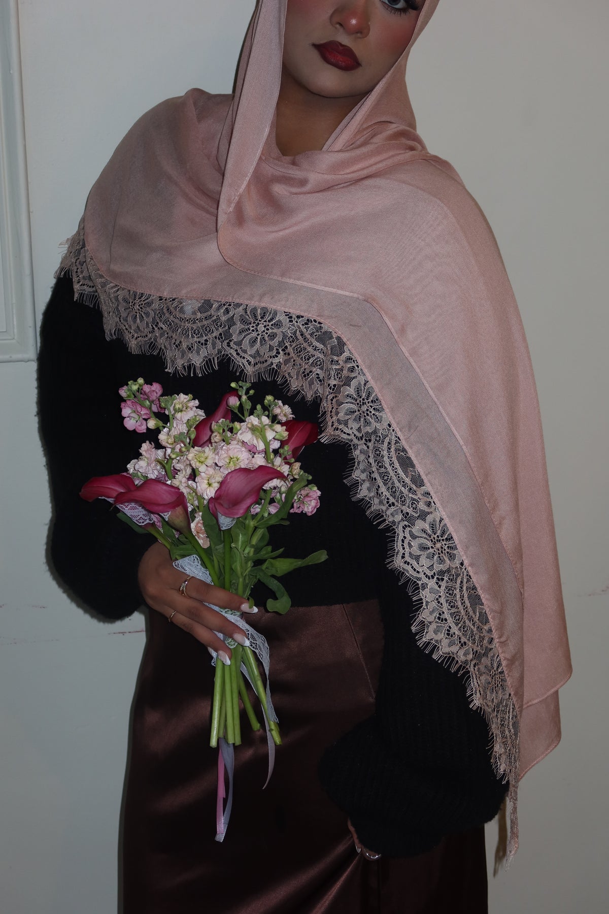 Pink Peach Lace