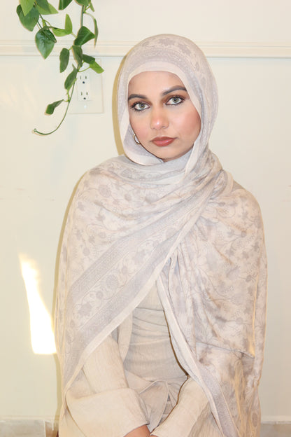 Vanilla Gray Pashmina