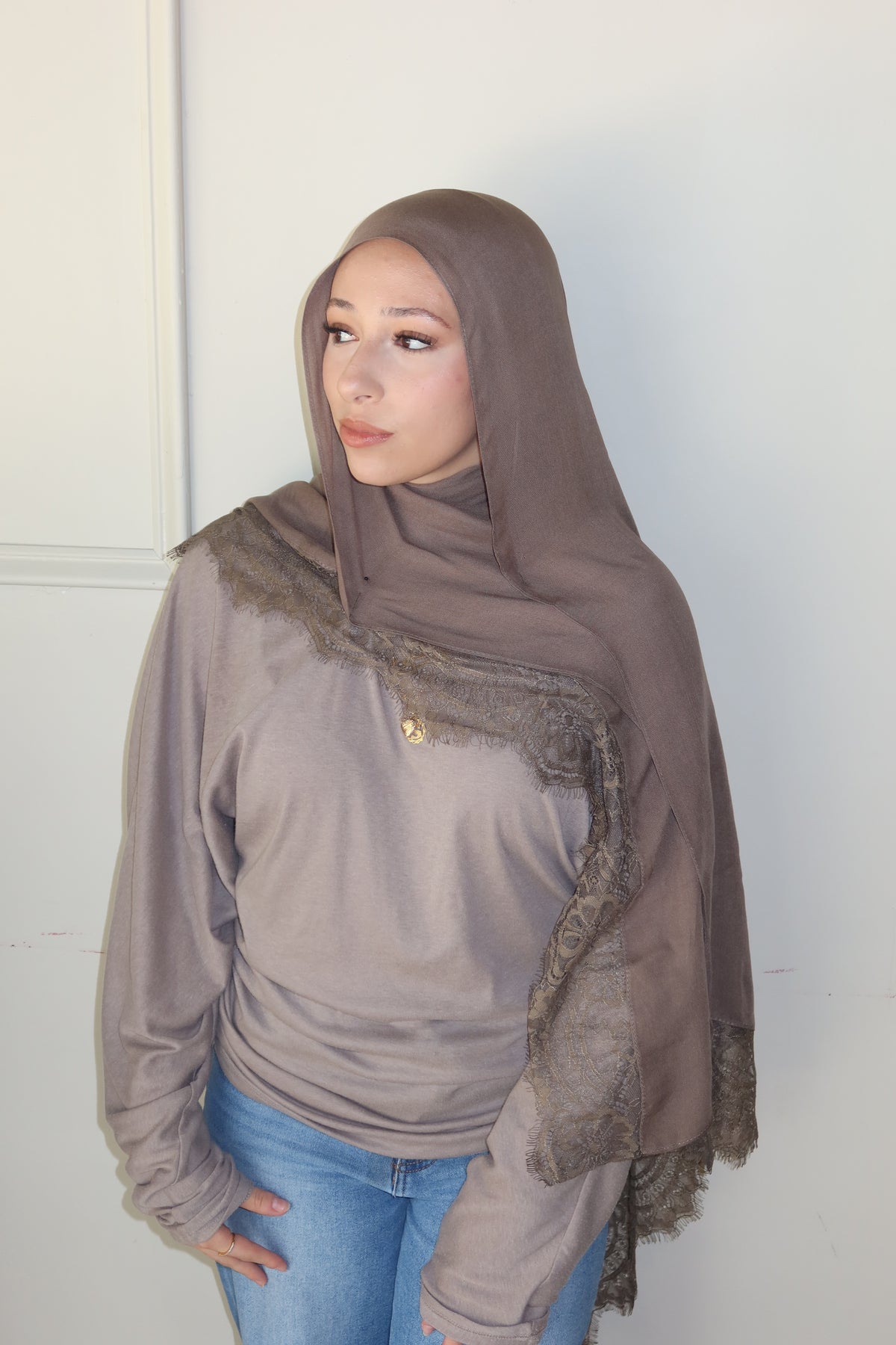 Taupe Lace