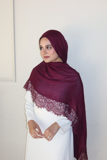 Deep Burgundy Lace