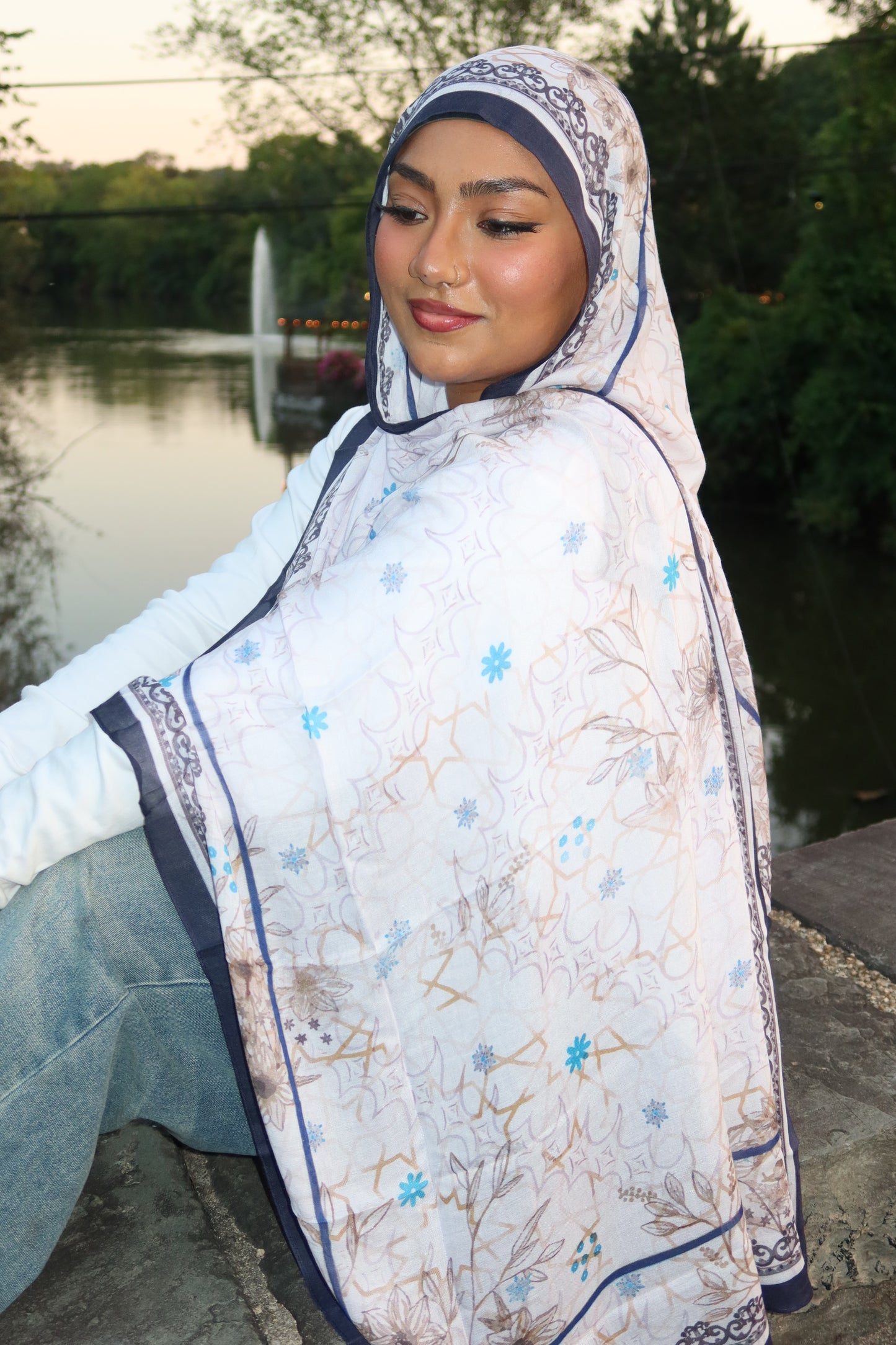 Crystal Pearl Pashmina