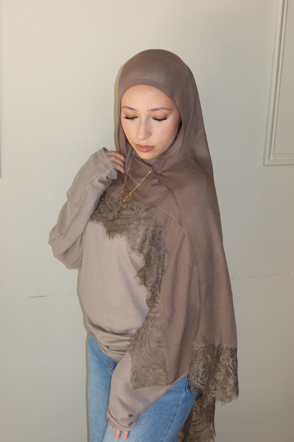 Taupe Lace