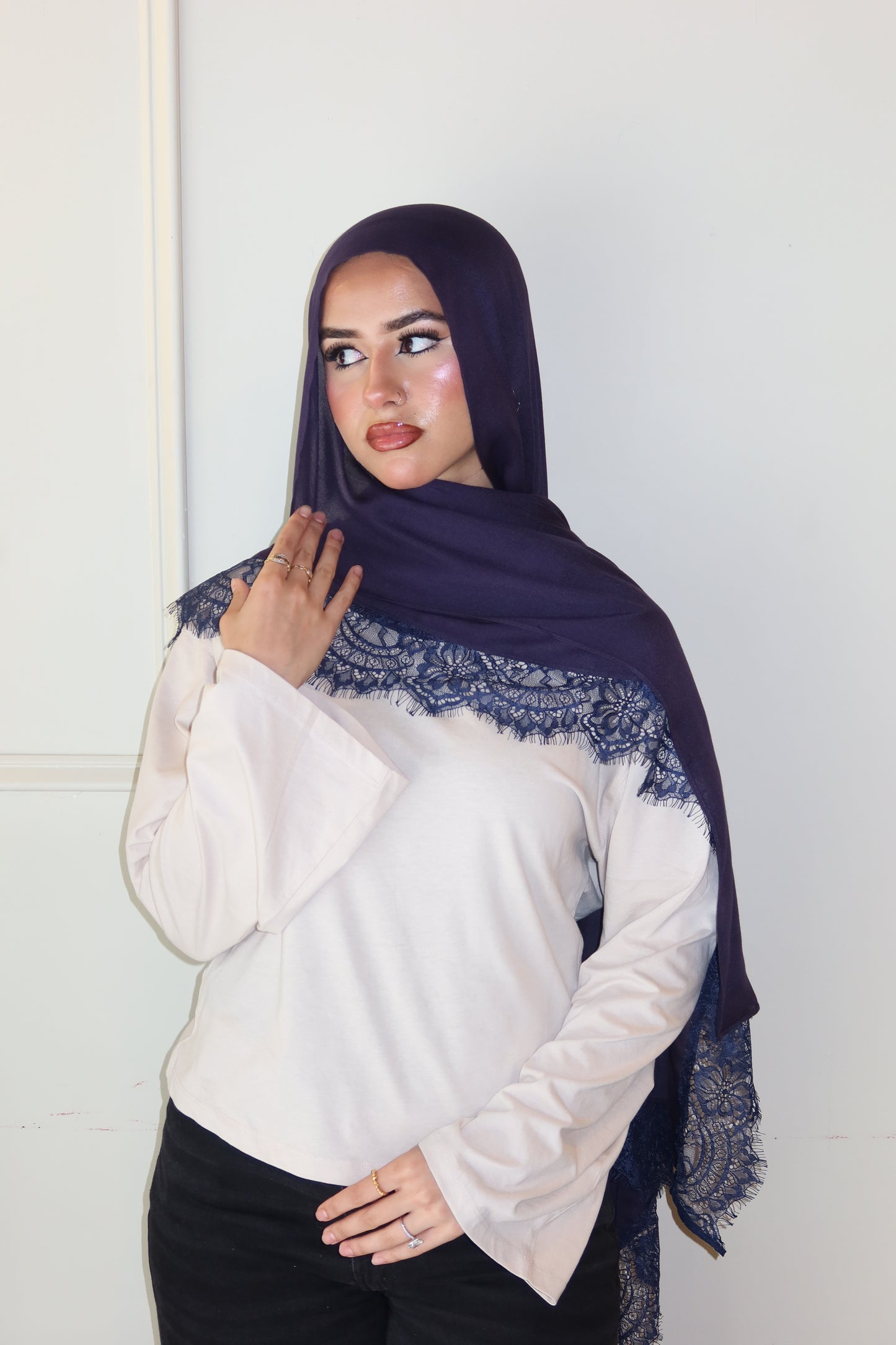 Midnight Navy Lace