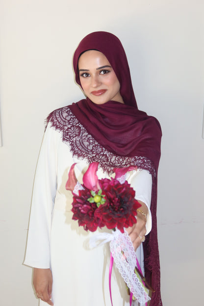 Deep Burgundy Lace