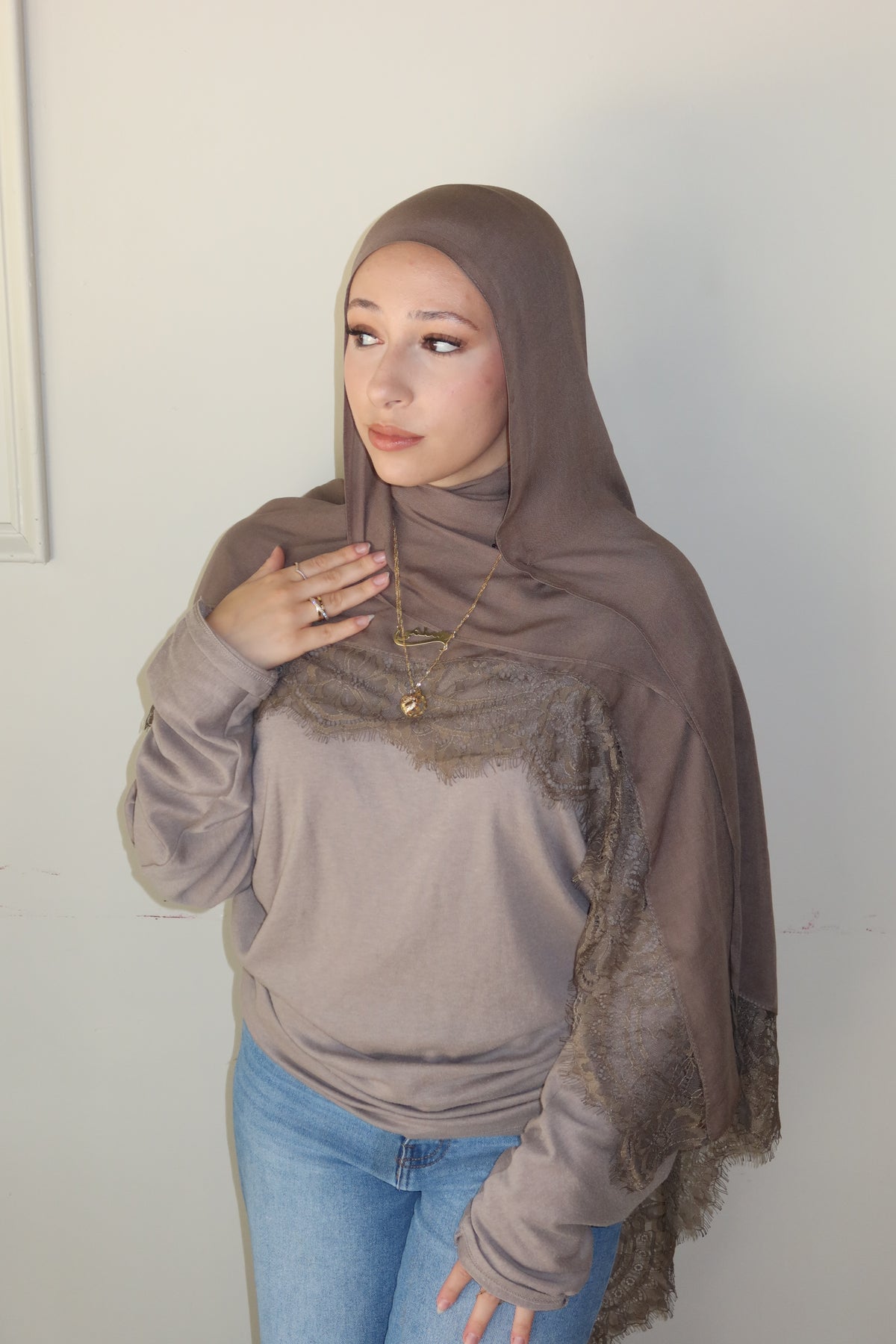 Taupe Lace
