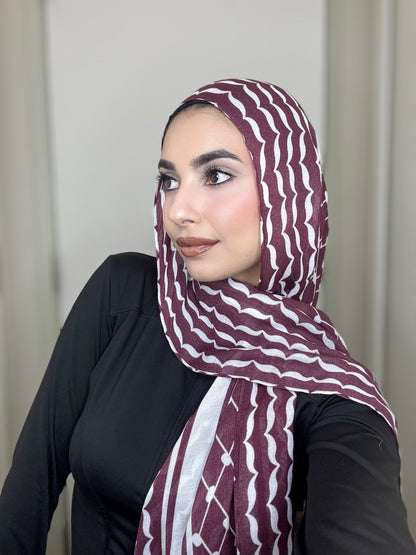 Maroon Keffiyeh