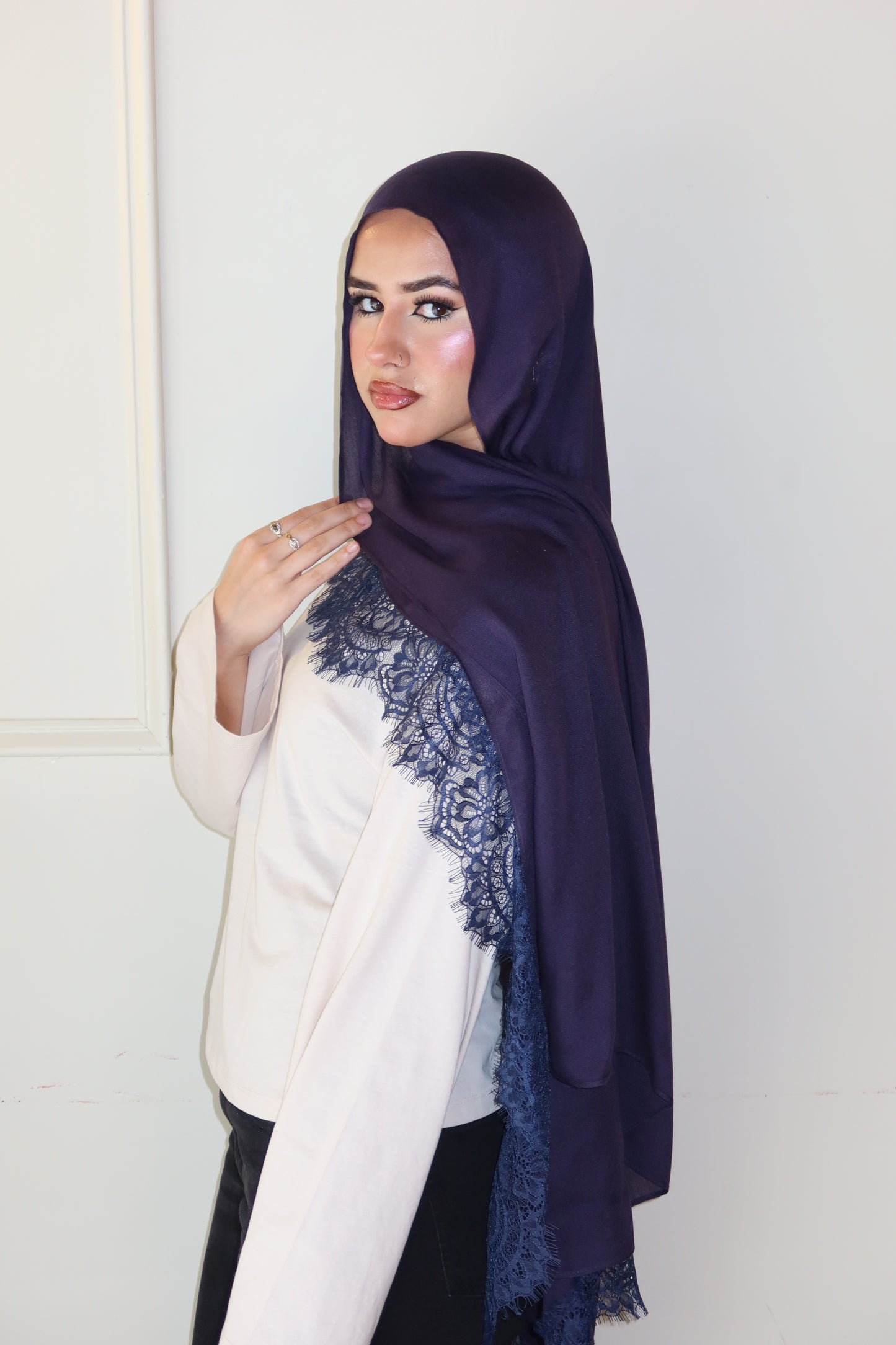 Midnight Navy Lace