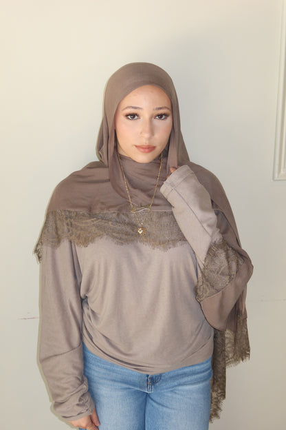Taupe Lace