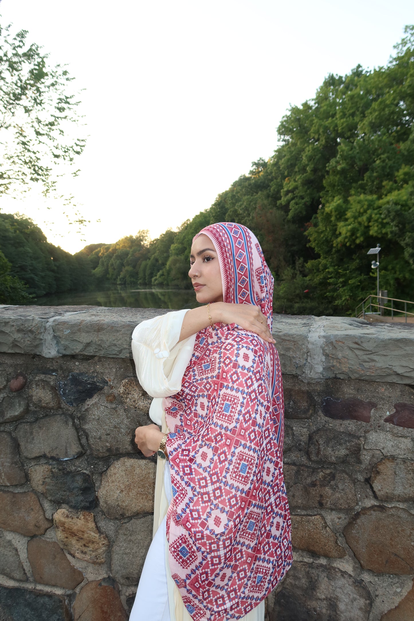 Ruby Mosaic Pashmina