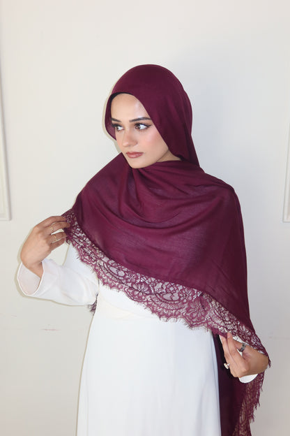Deep Burgundy Lace