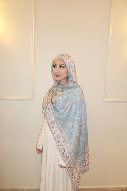 Soft Blue Pashmina