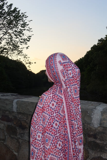 Ruby Mosaic Pashmina