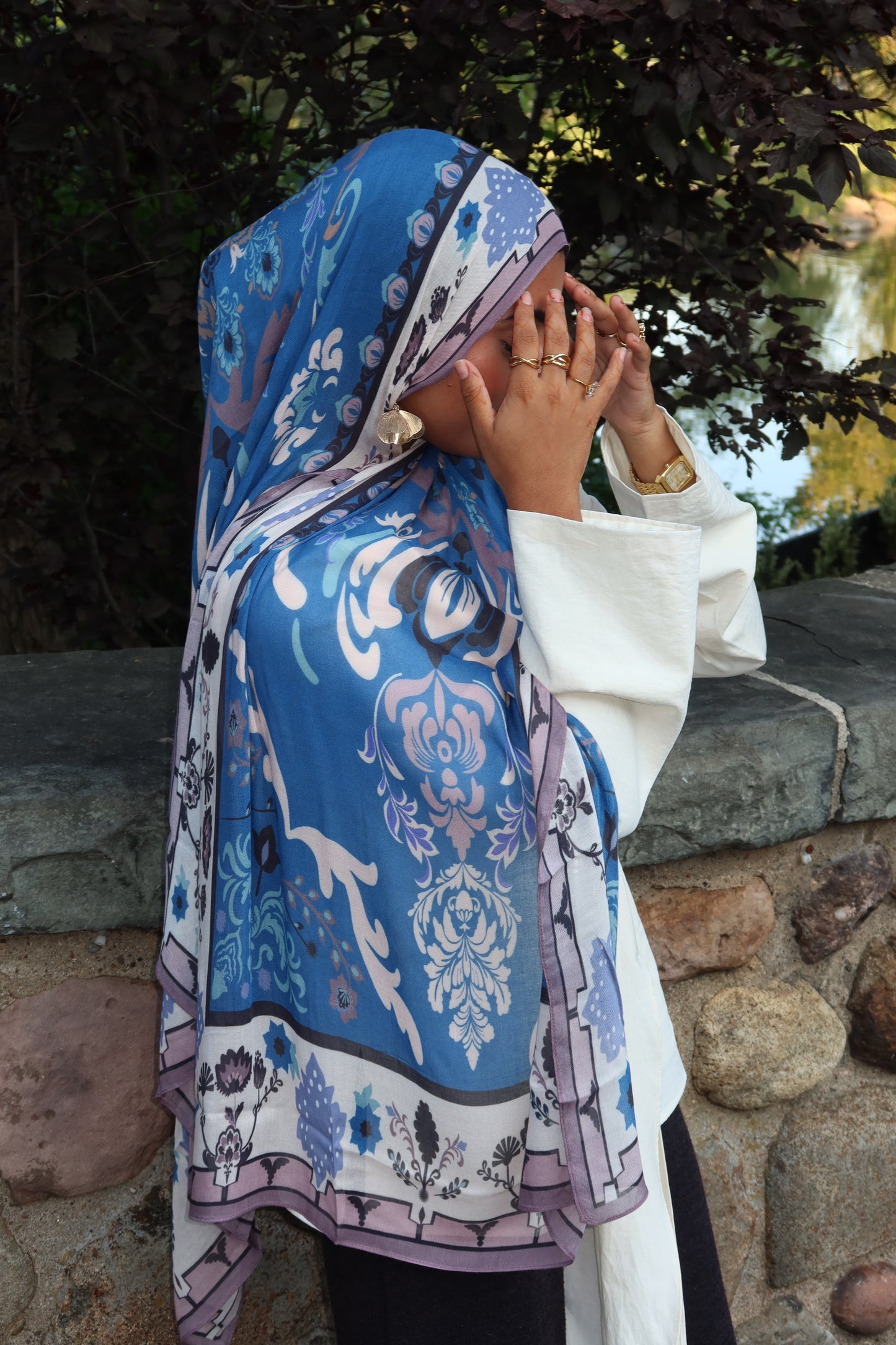 Sapphire Blue Pashmina