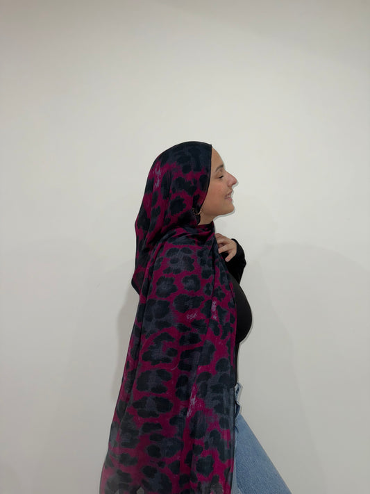 Burgundy Leopard