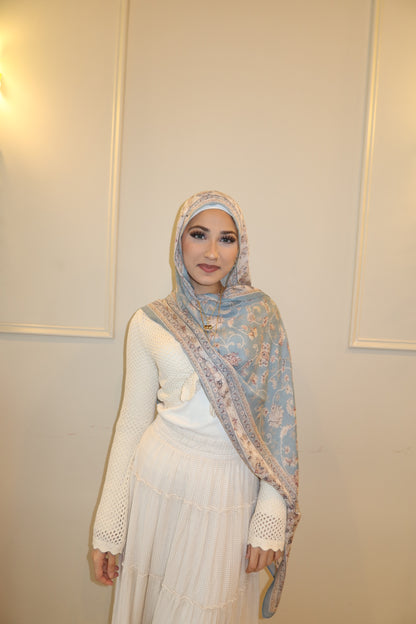 Soft Blue Pashmina