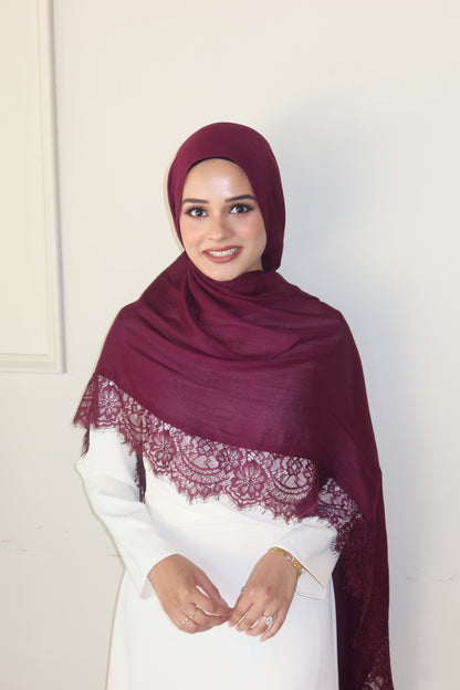 Deep Burgundy Lace
