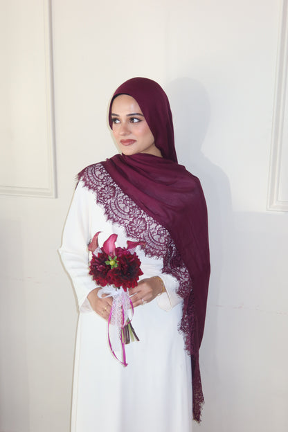 Deep Burgundy Lace