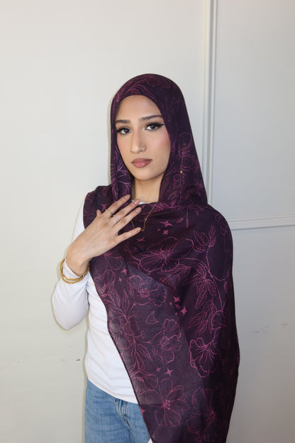 Plum Night Floral