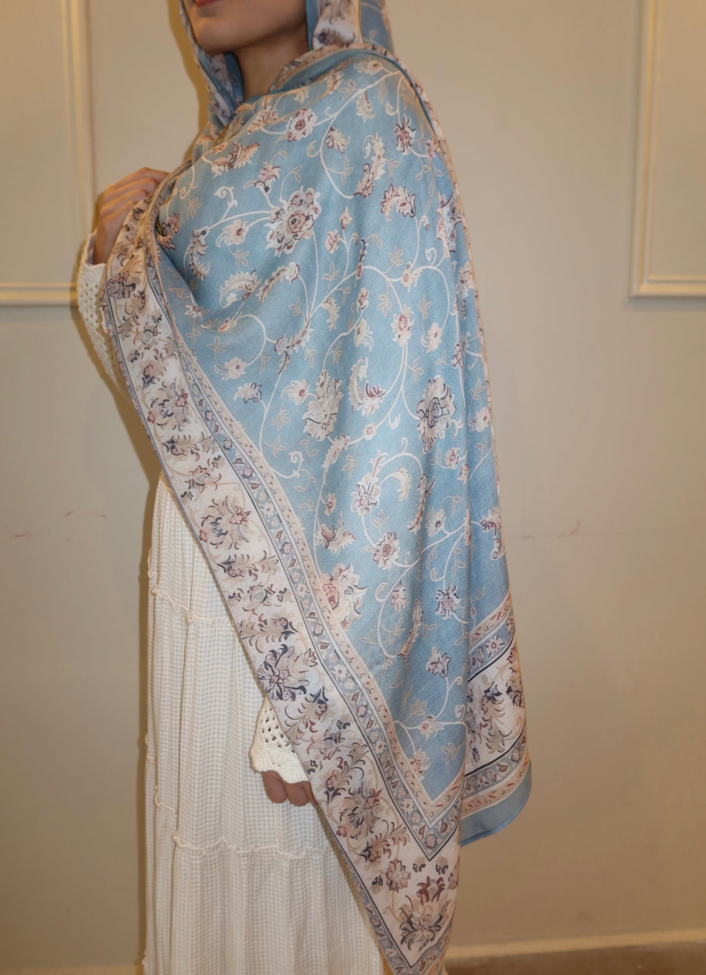 Soft Blue Pashmina