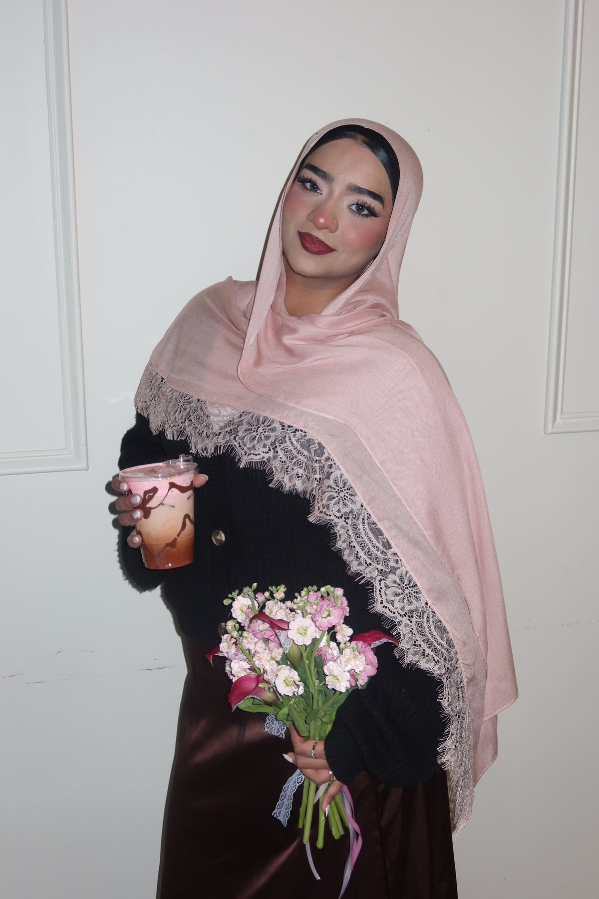 Pink Peach Lace