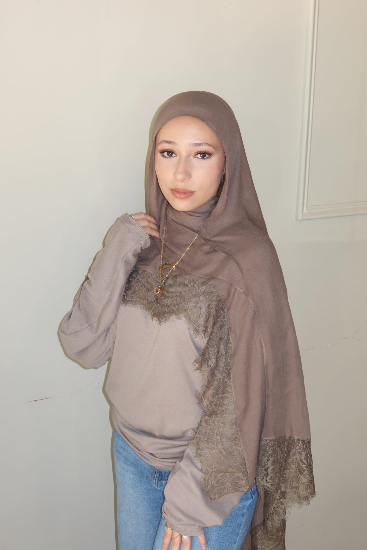 Taupe Lace
